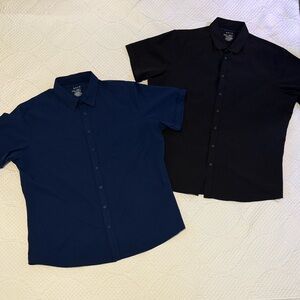Bundle of Apt. 9 Men's Black and Navy Button Down Shirts